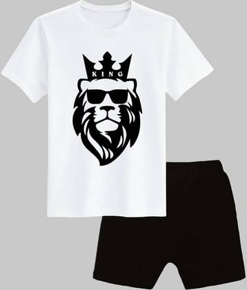 COOLTEES4U Pack of 1 Unisex Polyester T-Shirt & Shorts Set ( Multicolor )