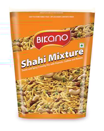 Bikano Shahi Mixture Namkeen| Crunchy Dry Fruits Peas & Peanuts| Crunchy & Tasty, 400gm