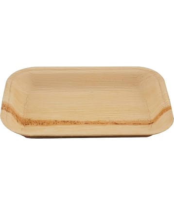 Agri Club Areca Leaves 6.5x5.5 Inch Rectangle Disposable Plates (Set of 25)