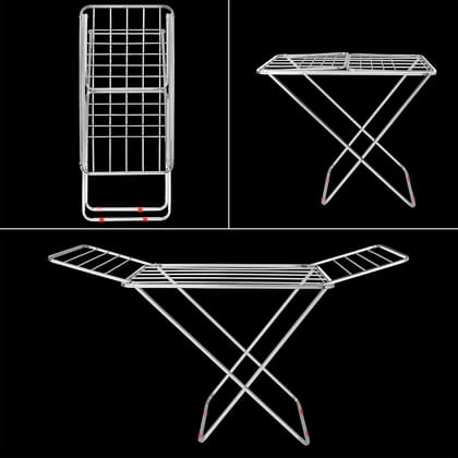 Stainless Steel Folding Clothes Drying Rack - Space Saving & Durable_assorted colour