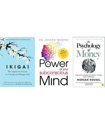 Ikigai+Power Of Your Subconscious Mind +Psychology Of Money Combo