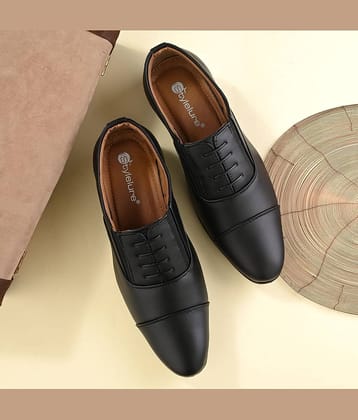 Stylelure Black Men's Oxford Formal Shoes