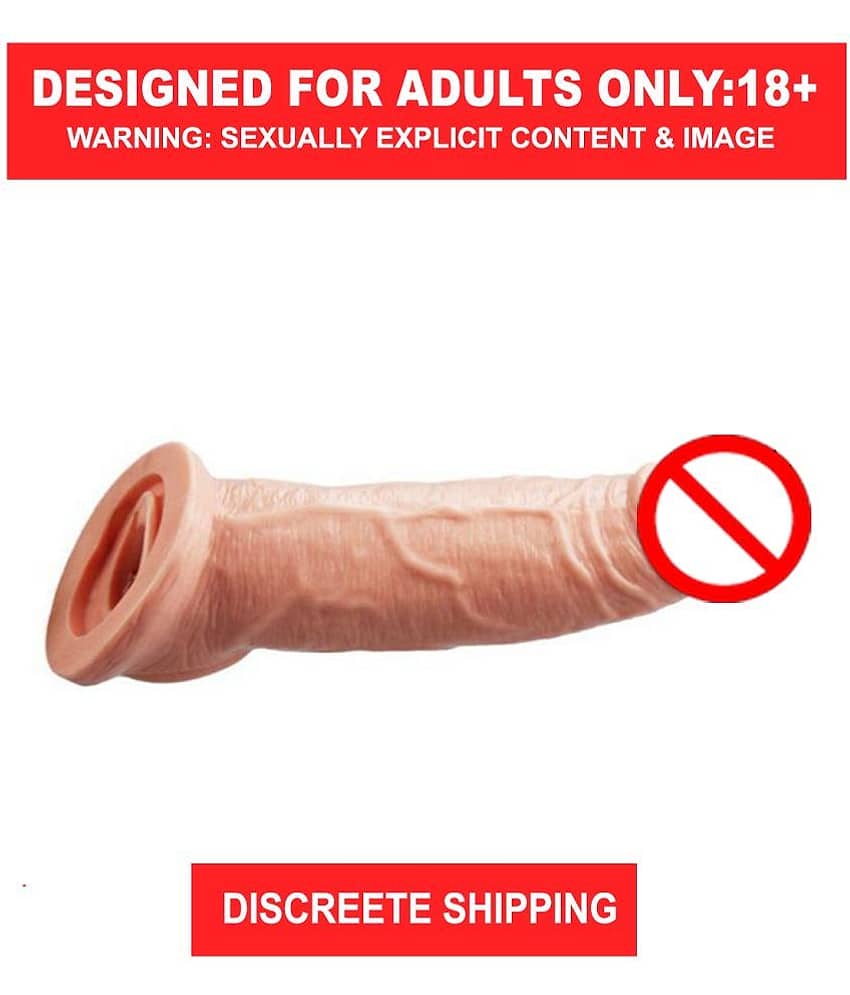 Soft Silicone Penis Extender Reusable Sleeve Penis Sleeve Dick Cover Dildo Enlargement Male Cock Ring Adult Sex Toys for Men