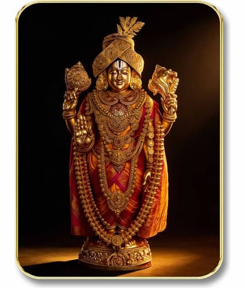 Livin'luxe Lord Venkateswara Balaji Idol MDF Wall Art with Table Top Stand & Hole