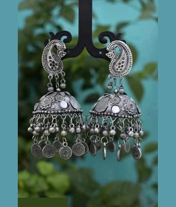 Samridhi DC Silver Jhumki Earrings ( Pack of 1 )