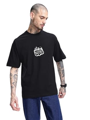 Miller Johnson Mens Cotton Oversized Graphic Print T-Shirt