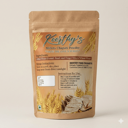 Keerthy Food Products Millets Chapati Powder | Nutritious Multi Millet Flour for Soft Rotis & Chapatis | Natural & Healthy Flour | 500g