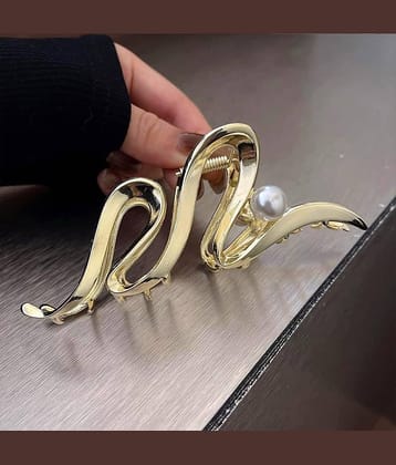 Rhosyn Gold Women's Hair Clip ( Pack of 1 )
