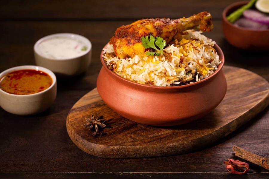 Hyderabad Chicken Fry Piece Biryani