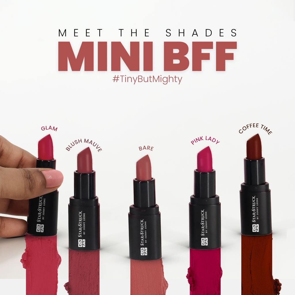 StarStruck by Sunny Leone Mini BFF Lipstick - Bare | 1.6gms