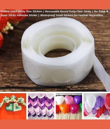 dust n shine Transparent Double Sided Decorative Tape ( Pack of 1 )