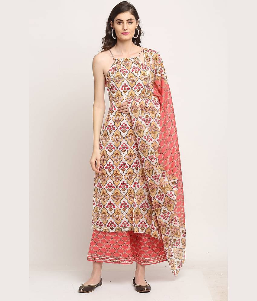 Rajnandini - Multicolor Straight Cotton Women's Stitched Salwar Suit ( Pack of 1 )