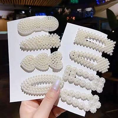 Aliza Metal Hair Clip for Women and Girls, Multicolour (10 Pcs)