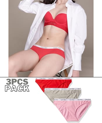 C K Underwear - Women Pack Of 3 Briefs-XS