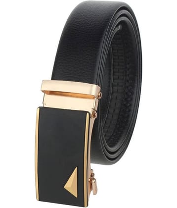 Zacharias - Black Leather Men's Formal Belt ( Pack of 1 )