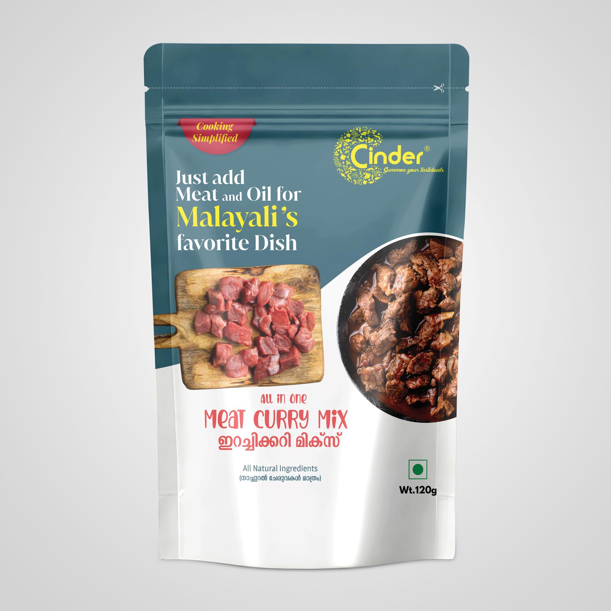 CINDER MEAT CURRY MIX 120G - ALL IN ONE