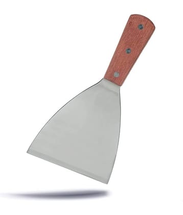Baskety Stainless Steel with Wooden Handle Turner Flipper Spatula ( Pack of 1)