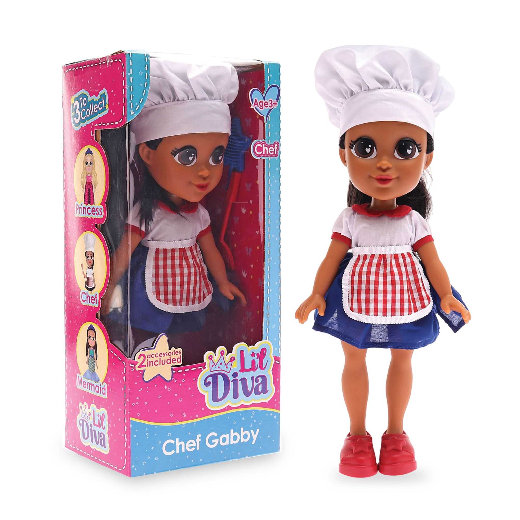 Li'l Diva Chef-Gabby, 13 Inch Doll