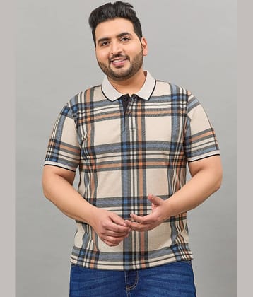 AUSTIVO Pack of 1 Cotton Blend Regular Fit Checks Half Sleeves Men's Polo T Shirt ( Multicolor )