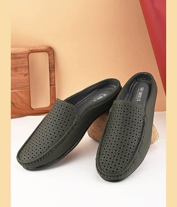 Sir Corbett Olive Men's Slip on