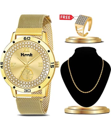THMT Gold Stainless Steel Analog Men's Watch