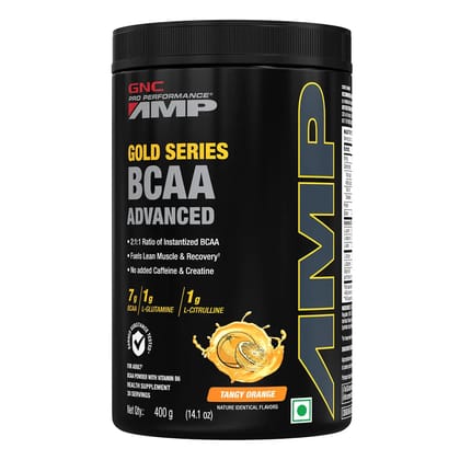 GNC AMP Gold Series BCAA Advanced-400g / Tangy Orange