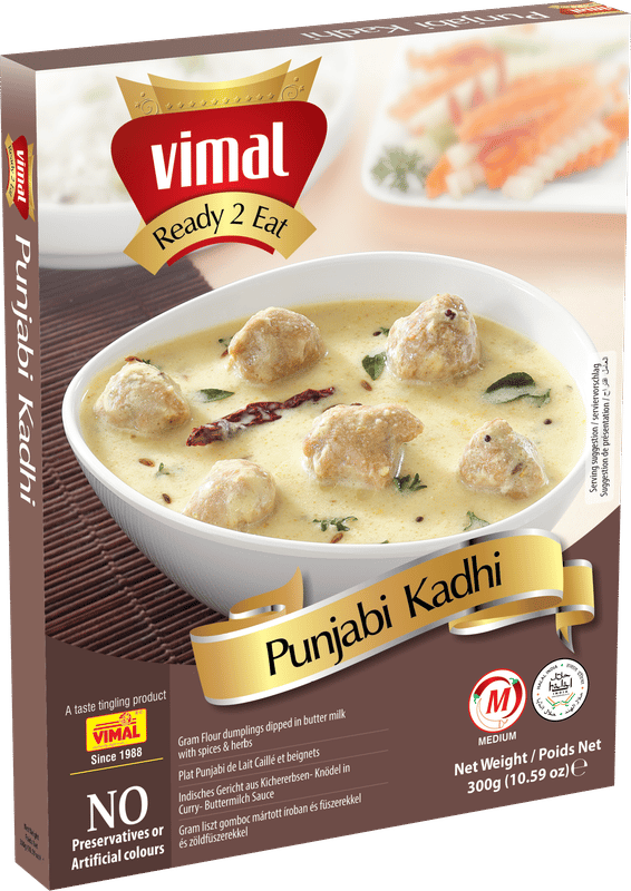 VIMAL Ready to Cook and EatPunjabi Kadhi Instant Mix Vegetarian with No Added Preservative and Colours - 300g(Pack of 4)