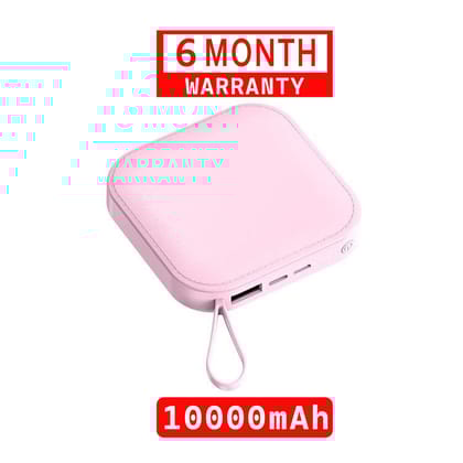 TexoVera 10000 mAh Power Bank 18W with Lithium ion Battery Pink (MINI-POWER-BANK) (6 Months Brand Warranty)