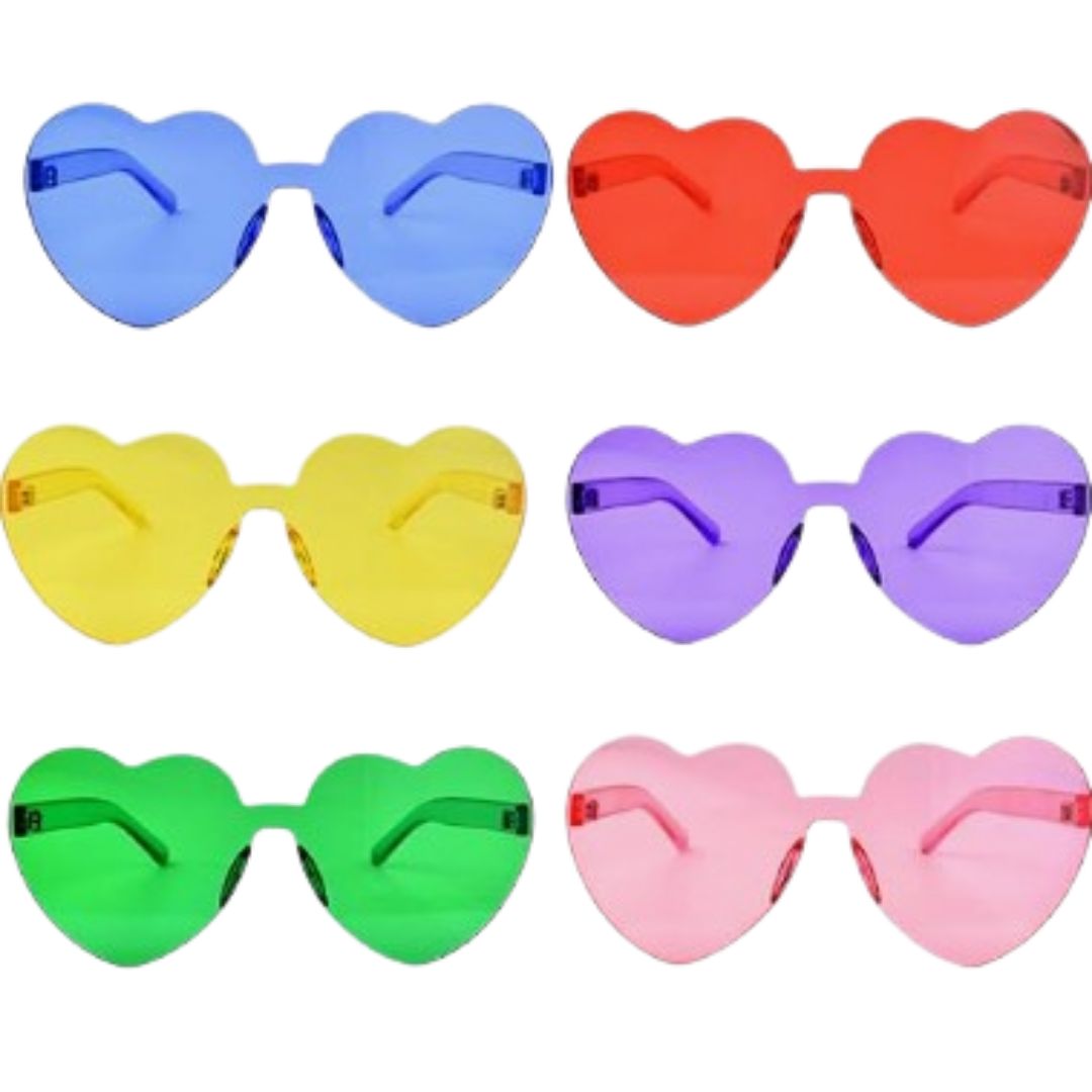 Wanna Party Bachelorette Party Fun Candy Heart Shades - 6PC
