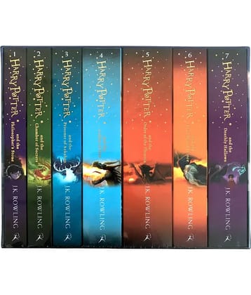 Harry Potter the Complete Series 1-7 by J.K. Rowling (2013, English, Paperback)