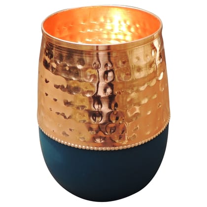 Copper Glass Green Finish | Decorative Drinkware, Height : 3.5 Inch (BCMAS184 D)