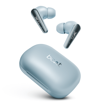 boAt Airdopes 280 ANC | Wireless Earbuds with ANC up to 32dB, Quad Mics ENx™ Tech, 60 Hours Playback Mint Blue