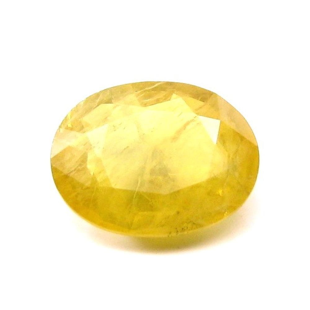 6.4Ct Natural Precious Yellow Sapphire (Pukhraj) Real Gemstone for Jupiter