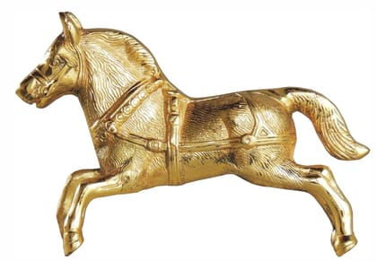 Aluminium Showpiece Horse  - 9.6*2.5*6.5 inch (AS222 G)