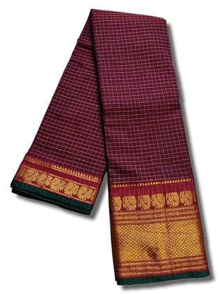 Women's Narayanpet Checks Cotton Saree Women's Narayanpet Checks Cotton Saree
