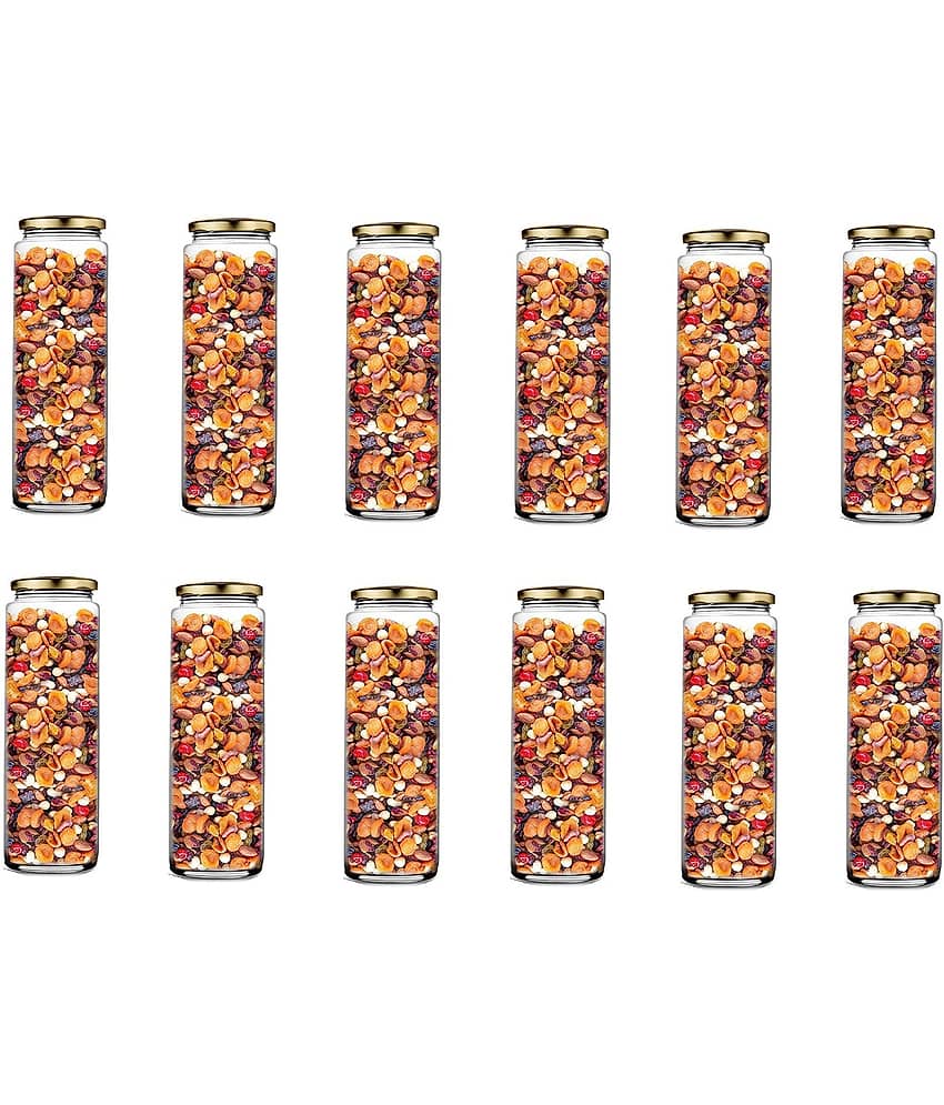 Somil - Storage Container Glass Transparent Utility Container ( Set of 12 )