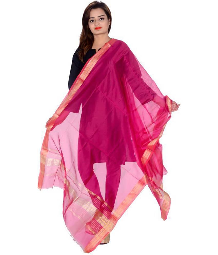 Raj Pink Chanderi Dupatta