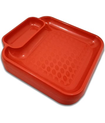 Inpro 6 Pcs Plastic Red Platter