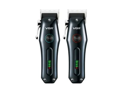 VGR V-969 Professional Salon Series Hair Clipper Trimmer 180 min Runtime 8 Length Settings (Green, Black)