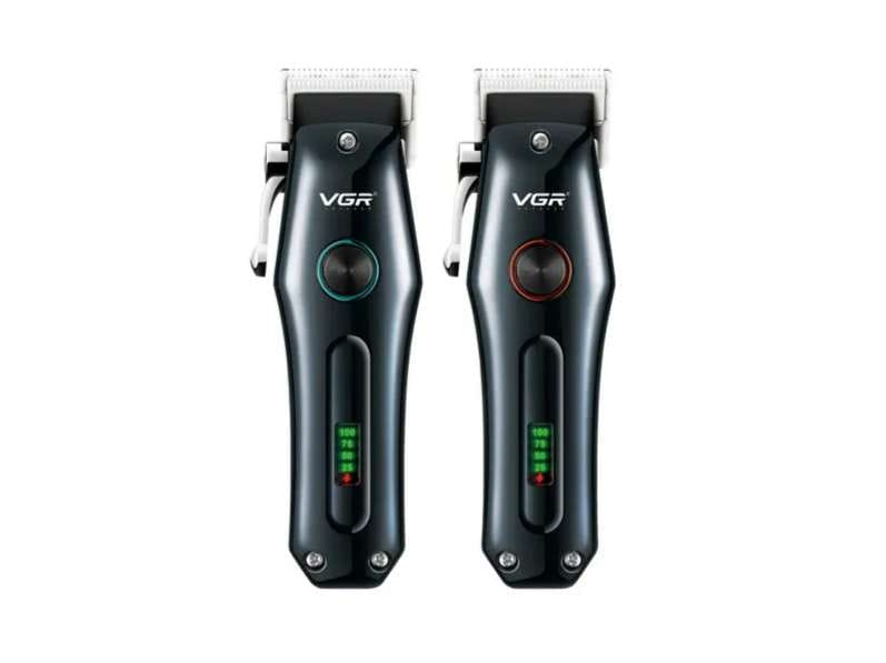 VGR V-969 Professional Salon Series Hair Clipper Trimmer 180 min Runtime 8 Length Settings (Green, Black)