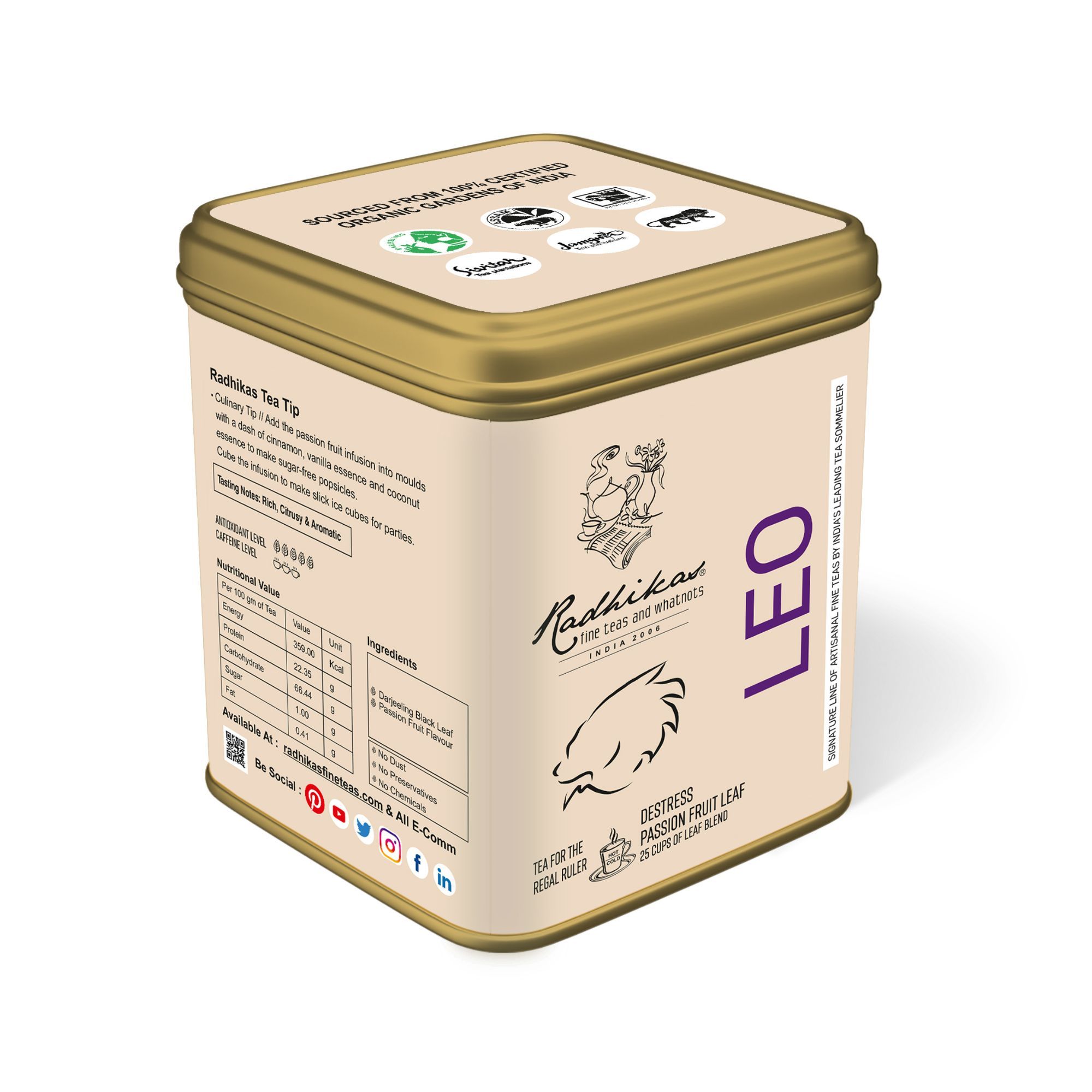 Leo Passion Fruit Tea - A special blend that celebrates the Regal Ruler