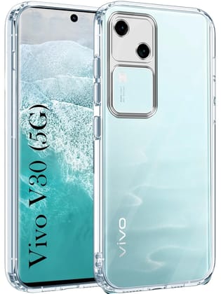 JGD PRODUCTS for Vivo V30 5G (2024) Premium Transparent Hybrid Soft Slim Dust Proof Back Case Cover with Camera Protection JGD PRODUCTS for Vivo V30 5G (2024) Premium Transparent Hybrid Soft Slim Dust Proof Back Case Cover with Camera Protection - Transp
