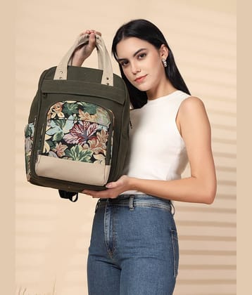 ENSAC Backpack Canvas Set of 1 ( Green )