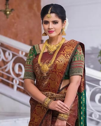 Soft Litchi Silk Paithani Jacquard Saree with Zari Woven