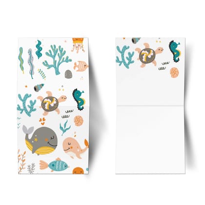 Under The Sea - Mini Folding Cards-Pack of 25 / No