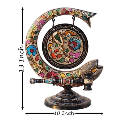 Brass Fish Style Dinner Bell – Decorative Handcrafted Metal Bell, Height : 13 Inch (ANMAS173 C)