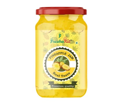 Freshokit Deliciously Homemade Pineapple Jam | A Taste of Tropical Bliss | Spreader jam | Low Sugar | 70% Pineapple Content  | 500gm