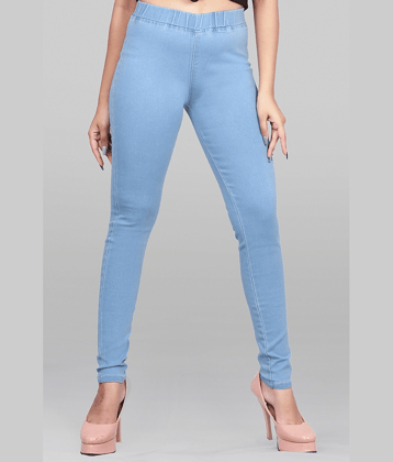 EVYAVAN ENTERPRISE - Denim Regular Fit Light Blue Women's Jeggings ( Pack of 1 )