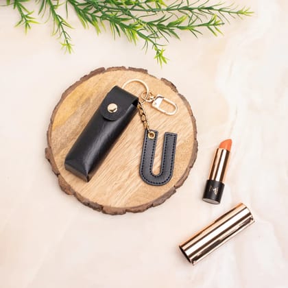PERSONALISED LIPSTICK KEYCHAIN - BLACK