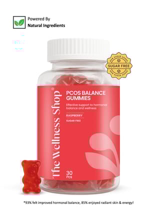 PCOS GUMMIES - HELPS BALANCE HORMONES, MANAGE PCOS SYMPTOMS, AND SUPPORT BETTER HEALTH-Pack of 1